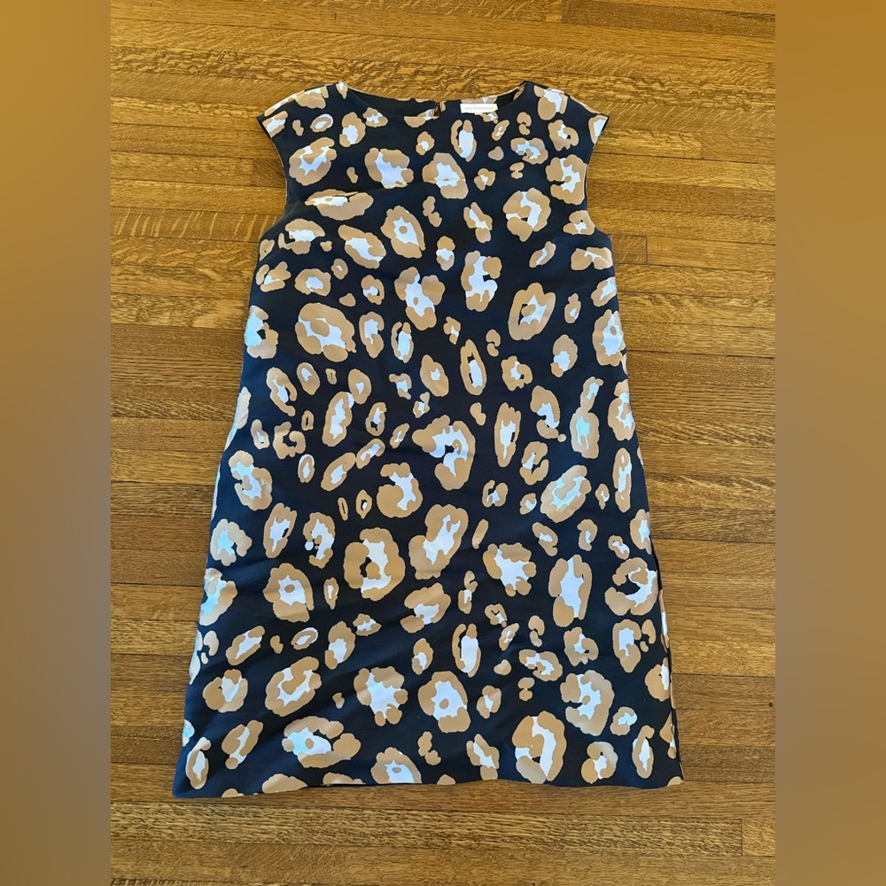 Ann Mashburn Black and Tan animal Patterned Dress